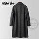Walker Shop毛呢大衣2025秋季新款双面羊毛大衣男中长款双排扣风衣时尚外套男 混灰色 XL 150-175斤【卡码往小拍】