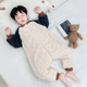 Children's one-piece pajamas autumn and winter flannel double-layer thickened baby baby sleeping bag boy's coral velvet anti-kick 1 picture color 90