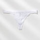 Men's lace transparent underwear ultra-thin sexy thong U convex bag breathable summer trend men's youth T-pants white M