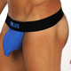 Solid Color Breathable Men's Thong Double Butt Fashionable Low Waist Independent Pouch Cotton No Butt Briefs Yellow M