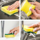 Donau Dream dishwashing sponge block scouring pad kitchen cleaning artifact double-sided durable thickened dishcloth for cleaning pots magic sponge wipe right-angle sponge wipe (1 piece)