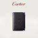 Cartier Must Series Credit Card Business Card Holder Calfskin Double C Logo Card Holder Black, Stainless Steel Decoration