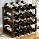 Middle storekeeper simple wine rack storage rack solid wood wine cabinet red wine display rack home decoration bar small wine display rack original color model-2nd floor 33CM