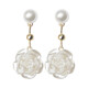 Camellia Pearl Earrings Niche Design Earrings 2024 New Trendy Unique Flower Earrings for Women Autumn 925 Silver Needles One Pair Price