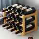Middle storekeeper simple wine rack storage rack solid wood wine cabinet red wine display rack home decoration bar small wine display rack original color model-2nd floor 33CM