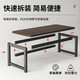 New appearance computer desk e-sports table desktop home desk study desk office game table simple long table Z03 walnut black frame single table 80*60*74