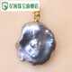 Xingyin Freshwater Pearl Baroque Special-shaped Pearl Fantasy Color Weird Pendant Necklace Silver Accessories PK Military Green PK1629
