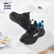Hongxing Erke (ERKE) children's shoes, boys and girls, cotton running shoes, children's winter second cotton version cotton shoes, black/digital blue 38