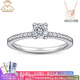AVHE platinum and diamond 1 carat simple cultured diamond diamond ring for women, exquisite niche design for girlfriend and wife's birthday platinum diamond ring - 1 carat D color VVS main diamond