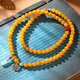 La Yun Feiyin Natural Beeswax Bracelet Women's Multiple Circles Chicken Oil Yellow Bracelet Full of Honey Old Honey Amber High-end Temperament Accessories Hand Accessories Multiple Circles Full of dense Beeswax Bracelets
