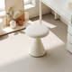 Yete Cream Style Dressing Stool Bedroom Home Dressing Stool Women's Simple Modern Small Household Space-Free Makeup Chair Cream White