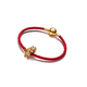 PANDORA Little Golden Dragon Story Chain 925 Silver Gold Plated Copper Silver Alloy Bracelet Women's Red Red 17.5 Brand Original Box