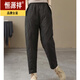 Hengyuanxiang exports big brand thin women's down pants new outer wear winter high-end loose thickened straight cotton pants for women coffee color L recommended 100-115 Jin Jin equals 0.5 kg