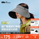 Beneunder lampshade hat large brim sun hat women's vinyl sun hat full face sunshade empty top hat sun hat BM563 gray