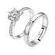 Core luxury simulation ring wedding ring, a male and female couple, fake diamond ring, live ring, wedding scene props, engagement exchange, beloved live ring for women