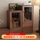 Yusenyi full solid wood wine cabinet living room standing cabinet floor-standing single door sideboard simple home TV side cabinet wall storage walnut black black length 50 depth 35 height 120 single door