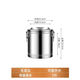 Xiongwochi stainless steel thickened insulated bucket, special rice bucket for commercial stalls, canteen soup bucket, large capacity soy milk bucket with lid, dragon-free model, can hold boiling water 7Jin Jin is equal to 0.5kg