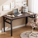Simple foldable table rectangular training conference table desk student home dining table office study small table black walnut 80*50*75 thickened and reinforced high load-bearing