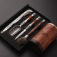 Vinoa Damascus Pu'er tea Kungfu tea set tea ceremony spare parts tea spoon tea needle tea clip six gentleman set red rosewood Fengxiang Damascus 4-piece set