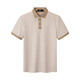 
Seven Wolf [Easy to take care of] Short-sleeved POLO summer new two-color interwoven jacquard cotton blend short-sleeved comfort top 702 (dark apricot color) L 170/88A