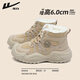 Pull back snow boots with velvet and thickening to keep out the cold and warm 2025 winter new style comfortable windproof and wear-resistant cotton shoes light brown 37