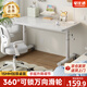 Zhaishida Computer Desk Home Desk Desk Hand-crank Lift Desk Study Desk Writing Desk Gaming Desk DNZ-17 Upgraded Pulley Model Simple White 120*60cm