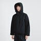GXG男装 双色防风帽设计胸前防水拉链男士短款羽绒服  25冬季新品 黑色 M