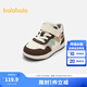 BALABALA children's shoes, boys' stable shoes, non-slip low-top shoes, autumn and winter shoes, breathable and comfortable baby sneakers, trendy white coffee tone 00315 21 (foot length 12.8-13.2/inner length 14.2)
