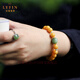 La Yun Feiyin natural collection-grade beeswax bracelet, antique old beeswax, European return presbyopia wax bracelet, female jasper cat eye collection beeswax (with certificate, 72-hour quality inspection and delivery)