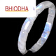 Bhiodha Indian Blue Moonlight Bracelet Hand Brand Bracelet Bracelet Moonstone Width 10.5 Thick 5+mm Blue with Colored Light A Few Black Dots
