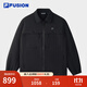 FILA FUSION Fila trendy brand woven jacket men's 2025 winter new fashion casual loose lapel jacket black-BK L 175/96A/L