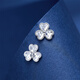 Diamonds are in stock and will be delivered in seconds. Platinum clover earrings, stud earrings for women, small, fresh, simple and exquisite gifts for girlfriends. Platinum approximately 1.65g 0.1g/pair