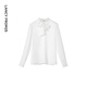 Langzi Langzi Basic Wardrobe Star Style Shirt Temperament Shirt Long Sleeve Top White 2. L