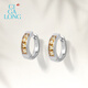 CIGA LONG bamboo citrine ring earrings new product series original new Chinese style jewelry bamboo citrine earrings