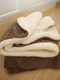 RSRDDY small blanket, sofa cover, lamb velvet double-layer thickened coral velvet, office nap, lunch break, air-conditioned children's blanket, bean paste white 160*200 cm