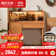 Genji Wood Language Solid Wood Dressing Table Simple Retro Dressing Table Bucket Cabinet One-piece Cherry Wood Furniture Bedroom Dressing Table + On Shelf
