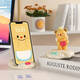 咏幻奶油小熊手机架可爱创意办公室工位好物桌面装饰摆饰生日小礼物 【坐姿比心】奶油小熊手机架