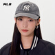 MLB Official Male and Female Couple Showing Face Small Fashion Retro Sunscreen Soft Top Baseball Cap Spring and Summer CPVV5 New York Yankees/Charcoal Gray One Size