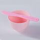 UHC facial mask bowl set 2-piece set facial mask brush stirring stick soft silicone bowl makeup tools for skin management pink bowl + pink large stick printed flowers 1 piece