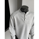 American Henry Collar Sweatshirt Men's Winter Trendy Brand Heavy 380g Casual Loose High Street Polo Shirt Men's White XL