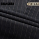 Shanshan (SHANSHAN) light luxury brand men's suit casual gray striped slim double-breasted suit suit for men gray striped XL 175