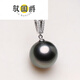 Yu Guojue black pearl pendant gold seawater necklace for wife and mother single perfect round red 9 o'clock 510mm40cm