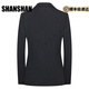 Shanshan (SHANSHAN) light luxury brand 2025 new men's suit suit business slim fashion comfortable suit suit for men black stripes L 175/48