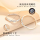 CHINA GOLD Möbius Ring Silver Ring Couple's Ring Sterling Silver Ring A Pair of Niche Design Birthday Gifts for My Girlfriend Three Lives Three Worlds Pure Silver 999 Pair of Rings and a Chinese Gold Gift Box