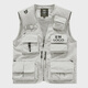 Work vest custom printed logo for men and women multi-pocket photography overalls fishing vest back 8909 navy blue S