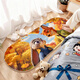 Dense velvet bedside blanket bedroom cartoon bedside carpet Zootopia machine washable plush flocking texture floor mat Zootopia Blue Sky 60cm*140cm