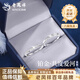 Lao Fengxiang PT950 platinum Möbius couple ring, simple pair of rings for men and women, Valentine's Day birthday gift for girlfriend, platinum Möbius ring (men's style), about 2.1g