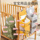 Panxudou crib hanging storage hanging bag multifunctional diaper storage bag hanging bag hanging basket toy display Grizzly Bear