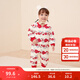Balabala children's clothing baby jumpsuit newborn baby baby fart-covering clothes boys and girls winter crawling clothes thickened warm soft cute red goldfish 00316 80cm