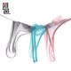 Ayi underwear men's thong sexy and hot ultra-thin ice silk transparent fully see-through seamless sports low-waist pure desire sexy T-pants purple L
